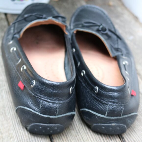 Marc Joseph New York Black Tumbled Leather Classic Driving Mocs Loafers Sz 10 - Picture 6 of 11